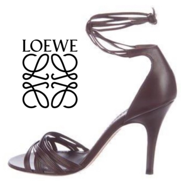 LOEWE Italian leather strappy heels - Picture 4 of 6